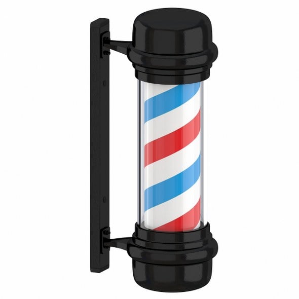 3D Barber Shop Pole 01 - 3DOcean Item for Sale