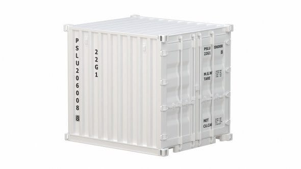 8ft Shipping Container White - 3DOcean Item for Sale