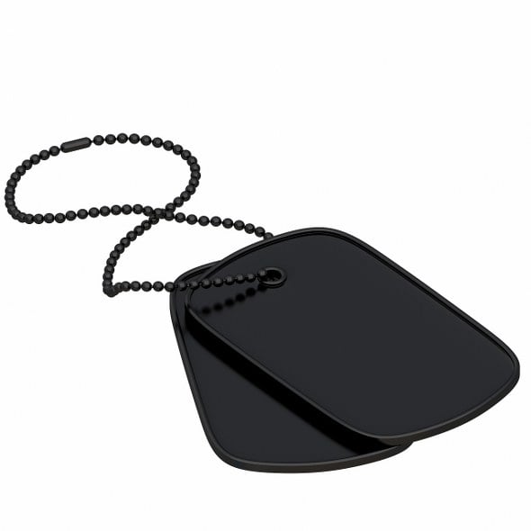 Black Dog Tags - 3DOcean Item for Sale