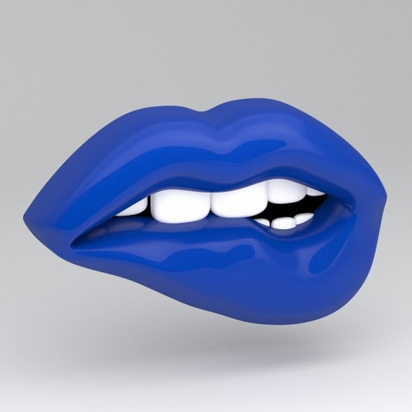 Blue Lips Biting - 3DOcean Item for Sale