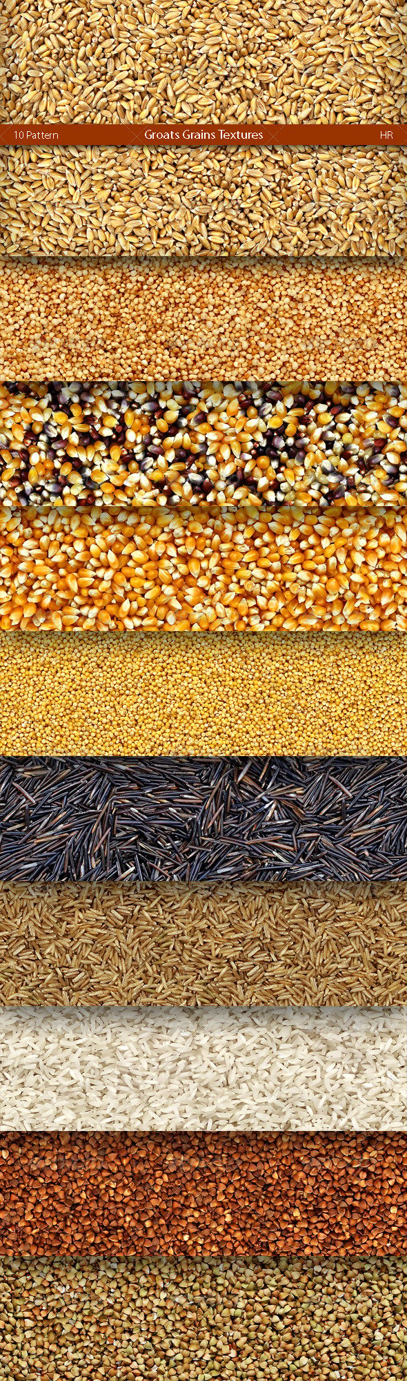 Groats Grains Surface Textures - 3DOcean Item for Sale