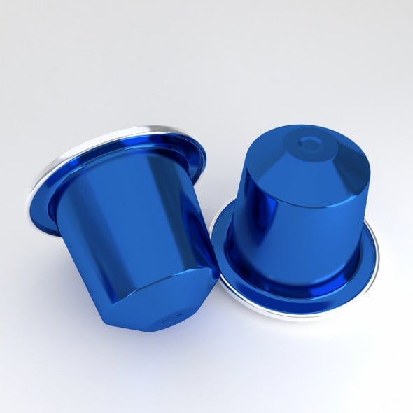 Coffee Capsule Blue - 3DOcean Item for Sale