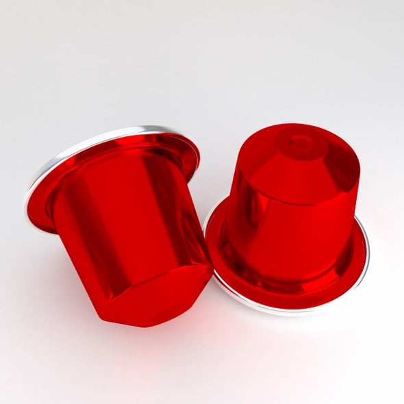 Coffee Capsule Red - 3DOcean Item for Sale