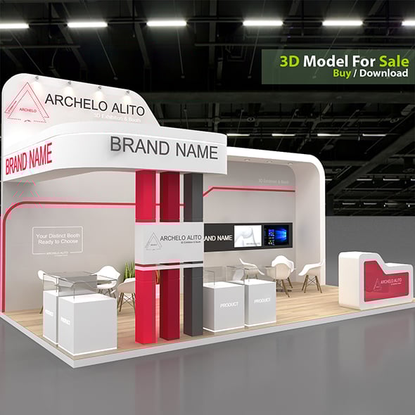 Exhibition 3D Model - 3DOcean Item for Sale