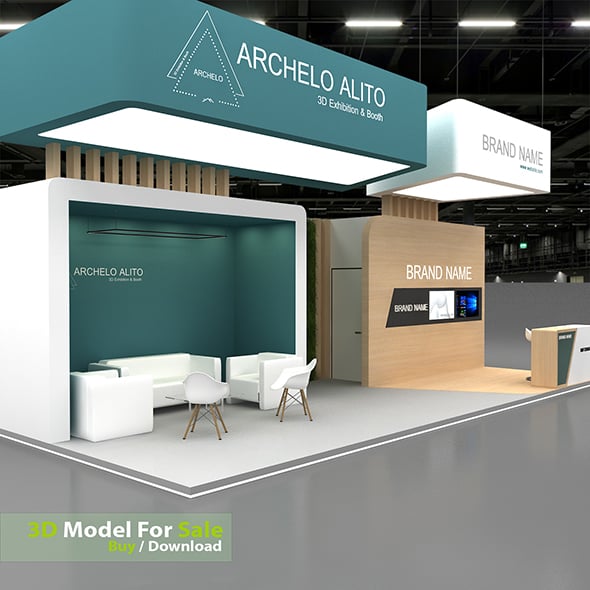 3D Exhibition Booth - 3DOcean Item for Sale