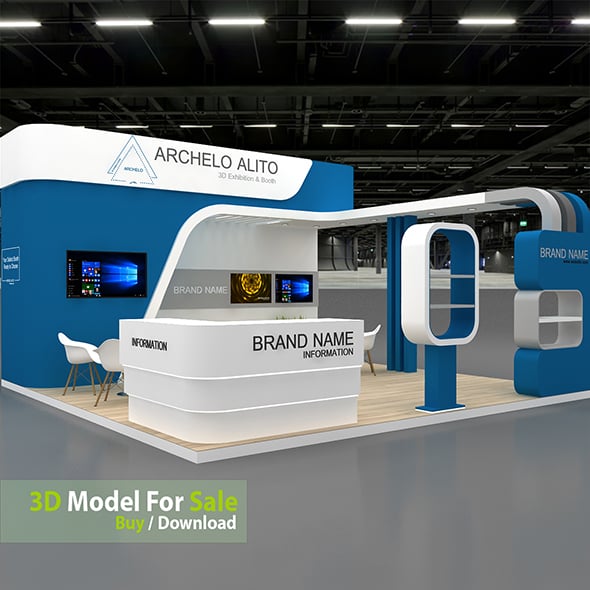 3d Booth - 3DOcean Item for Sale