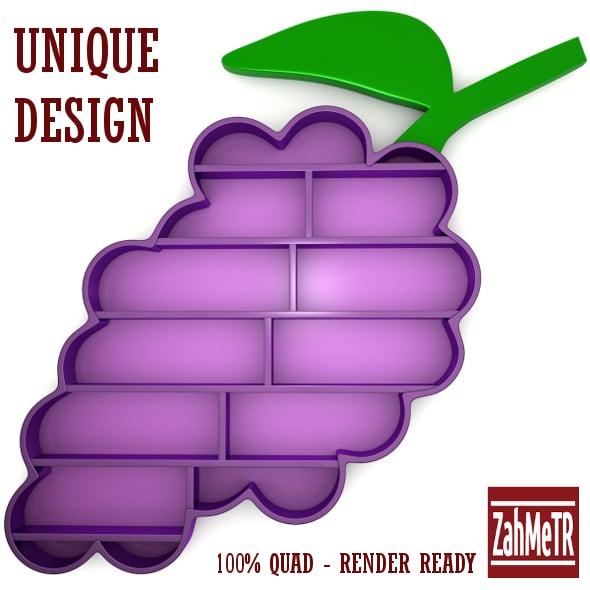 Grape Bookshelf Unique Concept Design - 3DOcean Item for Sale