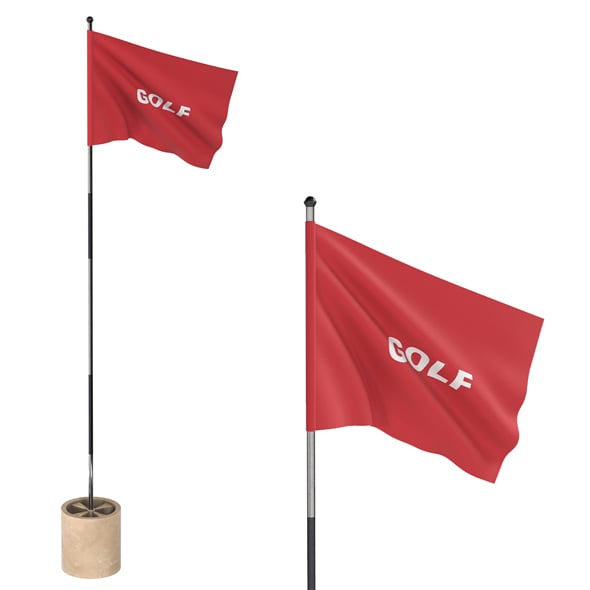 Golf Flag - 3DOcean Item for Sale