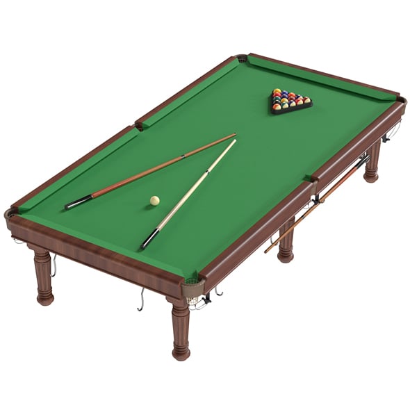 Billiards Pool Table with Cue Stick - 3DOcean Item for Sale
