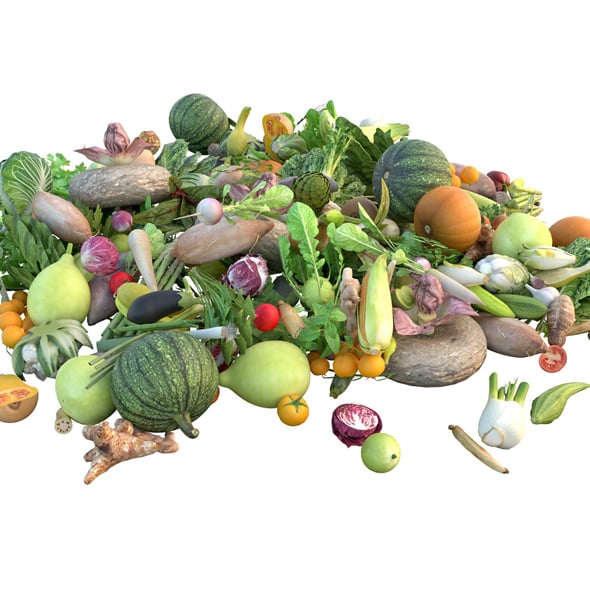 Vegetables Pile - 3DOcean Item for Sale