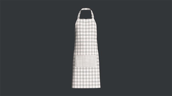 Apron-Checked V2 | Marvelous / Clo3d / obj / fbx - 3DOcean Item for Sale