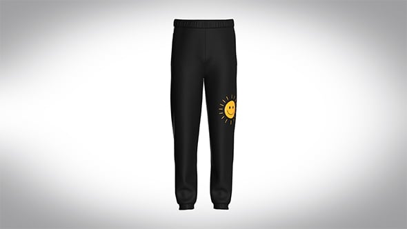 Black Jogger With Sun | Marvelous / Clo3d / obj / fbx - 3DOcean Item for Sale