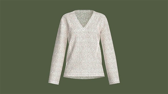 Girls V-Neck Tops | Marvelous / Clo3d / obj / fbx - 3DOcean Item for Sale