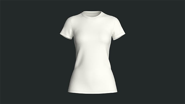 Ladies Short Sleeve T-Shirt | Marvelous / Clo3d / obj / fbx - 3DOcean Item for Sale