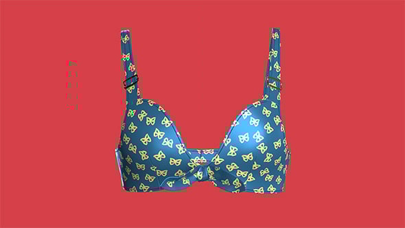 Girls Printed Bra V2 | Marvelous / Clo3d / obj / fbx - 3DOcean Item for Sale