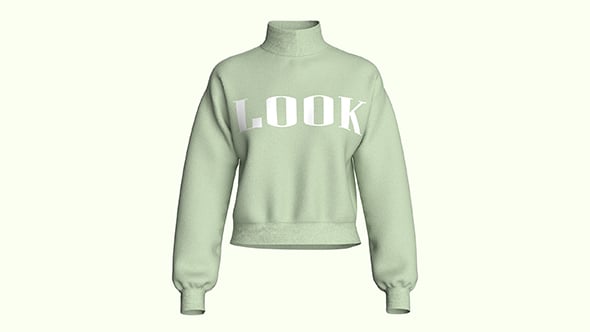 Ladies Sweatshirt-Green V2 | Marvelous / Clo3d / obj / fbx - 3DOcean Item for Sale