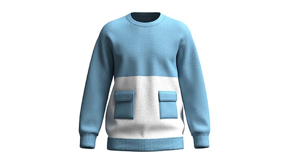 Mens Blue Sweatshirt V2 | Marvelous / Clo3d / obj / fbx - 3DOcean Item for Sale