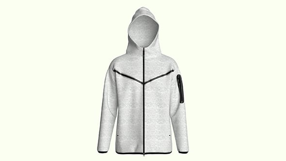 Mens Hoodie-Ash | Marvelous / Clo3d / obj / fbx - 3DOcean Item for Sale