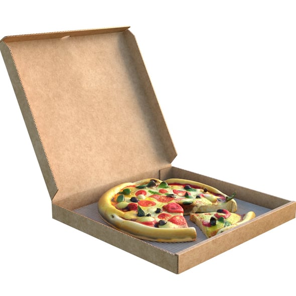 Pizza Box 9 - 3DOcean Item for Sale