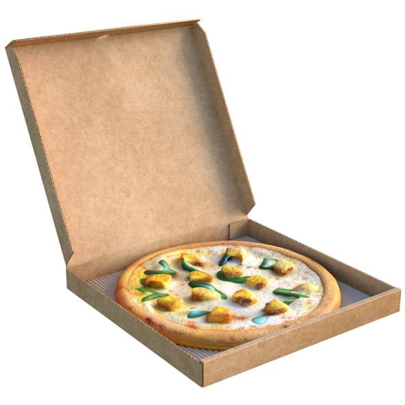 Pizza Box 10 - 3DOcean Item for Sale