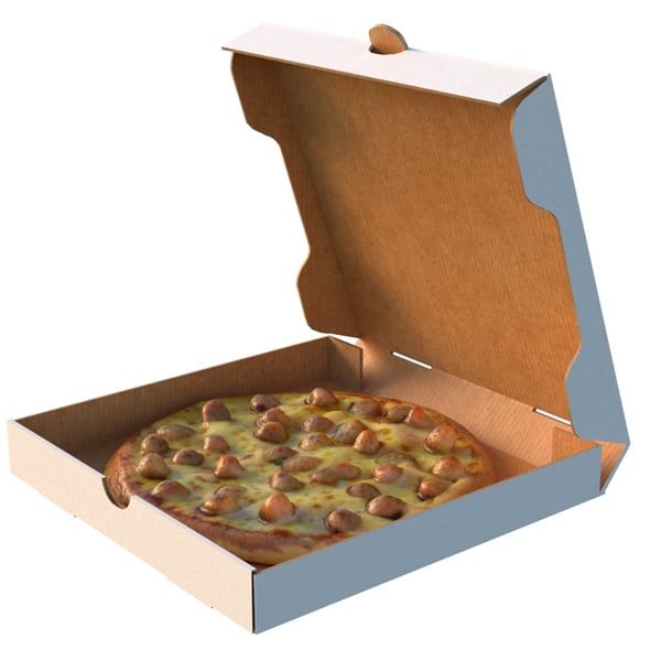 Pizza Box White - 3DOcean Item for Sale