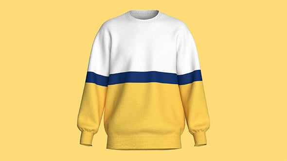 Mens Yellow Sweatshirt | Marvelous / Clo3d / obj / fbx - 3DOcean Item for Sale