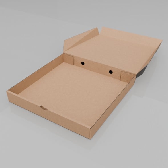 Pizza Box Open 1 - 3DOcean Item for Sale