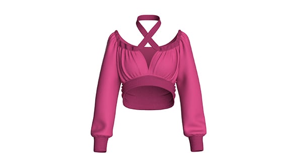 Girls Crop Sweat Tops | Marvelous / Clo3d / obj / fbx - 3DOcean Item for Sale