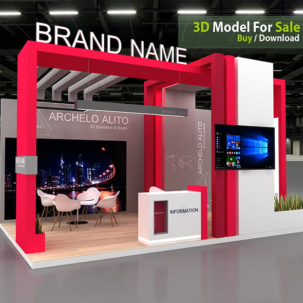 Exhibition Stall 3d Model - 3DOcean Item for Sale