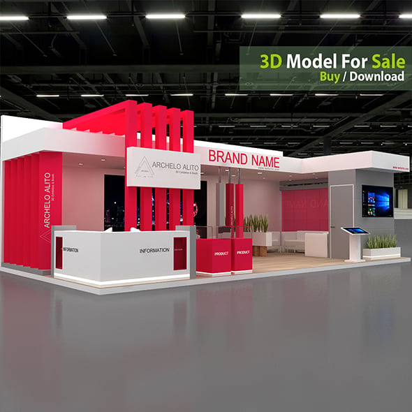 Stand Booth Expo - 3DOcean Item for Sale