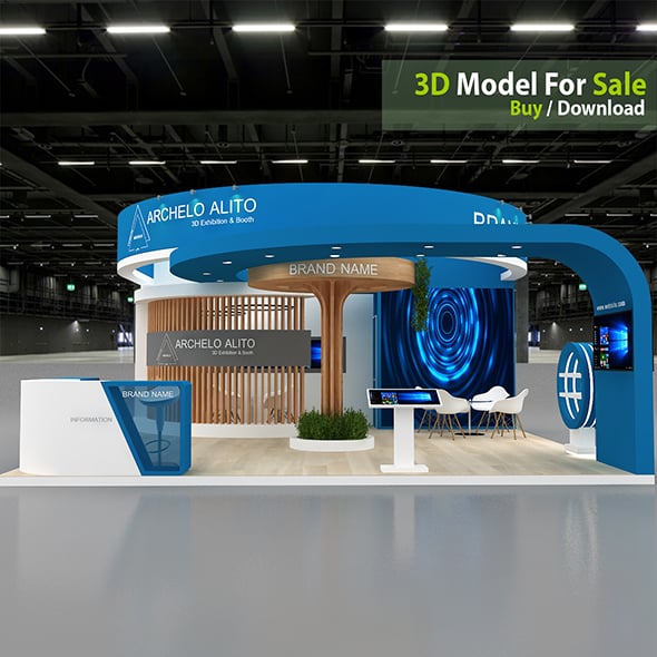 Booth Stall 3d Model - 3DOcean Item for Sale