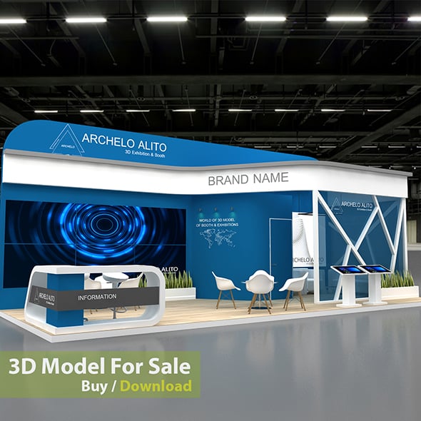 Booth Stall 3d Model - 3DOcean Item for Sale