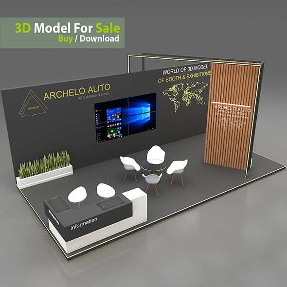 3D Model Booth - 3DOcean Item for Sale