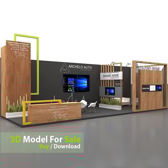 3D Stand Booth - 3DOcean Item for Sale