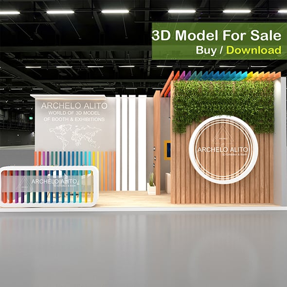 Minimal Exhibition Booth - 3DOcean Item for Sale