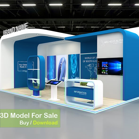 3D Stand Booth - 3DOcean Item for Sale