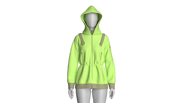 Girls Hooded Jacket V3 | Marvelous / Clo3d / obj / fbx - 3DOcean Item for Sale