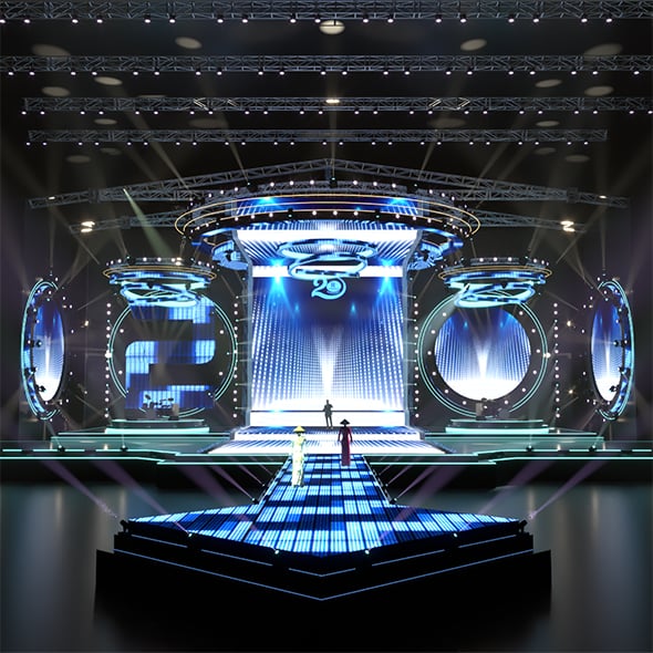 Countdown Music Stage - 3DOcean Item for Sale