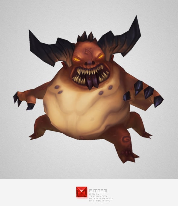 Low Poly Demon Fatty - 3DOcean Item for Sale