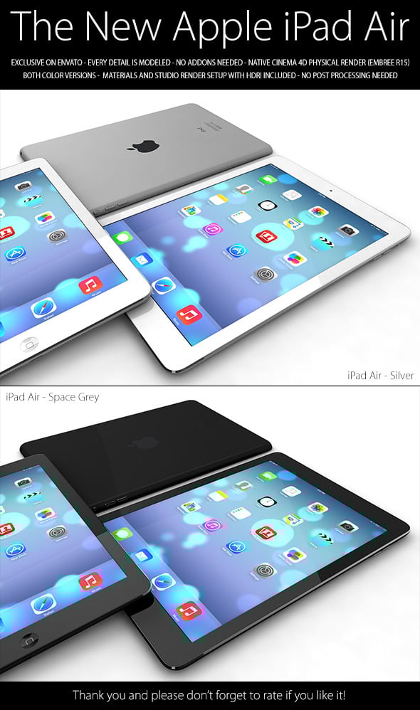 iPad Air - 3DOcean Item for Sale