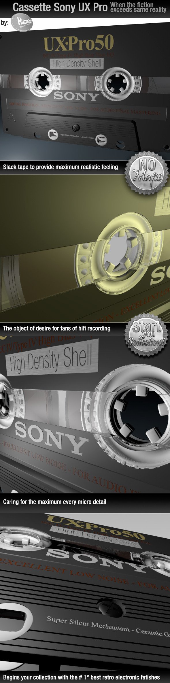 Cassette Sony UX Pro (1990) collection #1 - 3DOcean Item for Sale