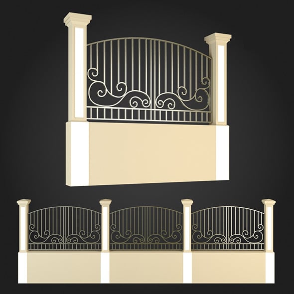 Fence 002 - 3DOcean Item for Sale