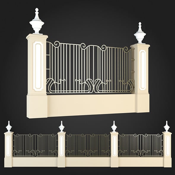 Fence 004 - 3DOcean Item for Sale