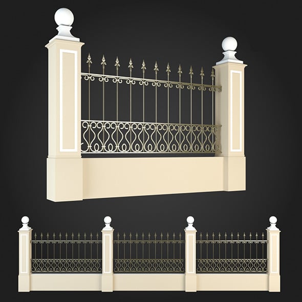 Fence 005 - 3DOcean Item for Sale