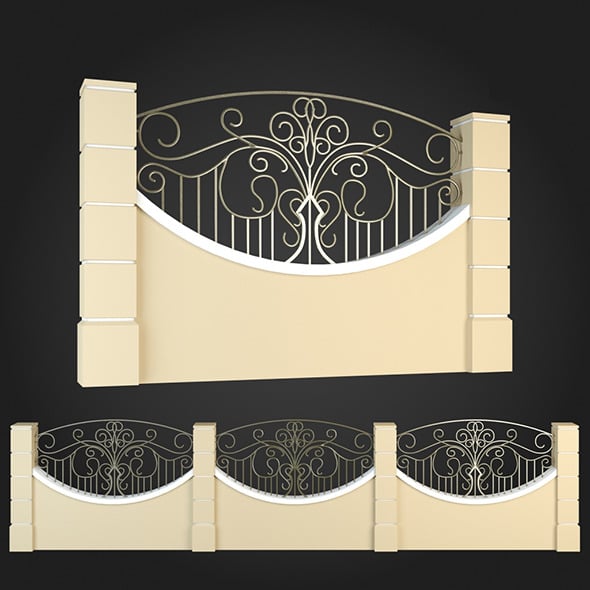 Fence 014 - 3DOcean Item for Sale