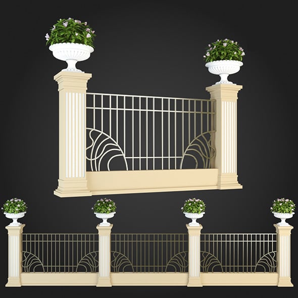 Fence 015 - 3DOcean Item for Sale