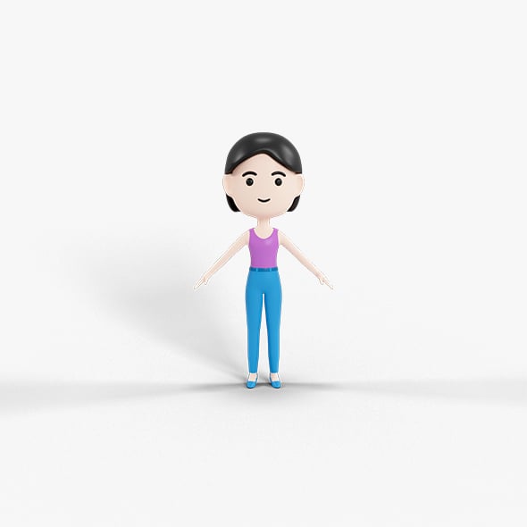 Cartoon Style Character 21 - 3DOcean Item for Sale