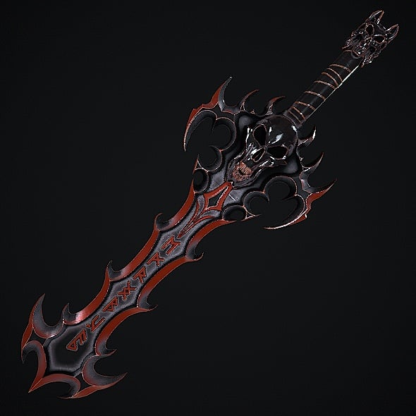 Fantasy Sword 30 3D Model - 3DOcean Item for Sale