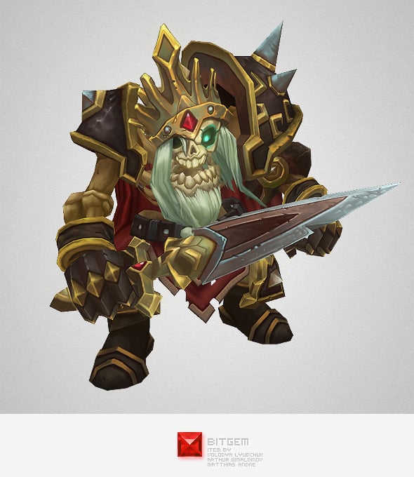 Low Poly Skeleton King - 3DOcean Item for Sale