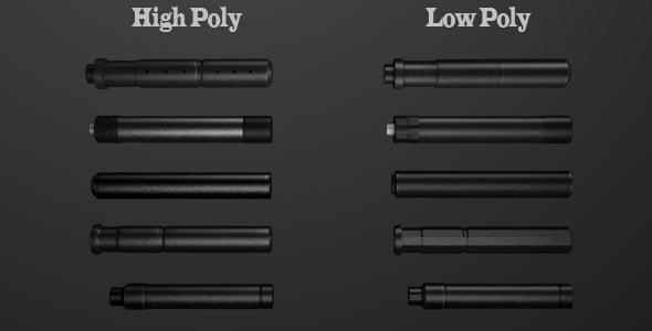 Silencers Pack - 3DOcean Item for Sale